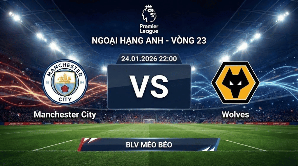 Highlight Manchester City vs Wolverhampton | 24.01.2026 | Ngoại hạng Anh - Vòng 23 | BLV Mèo Béo