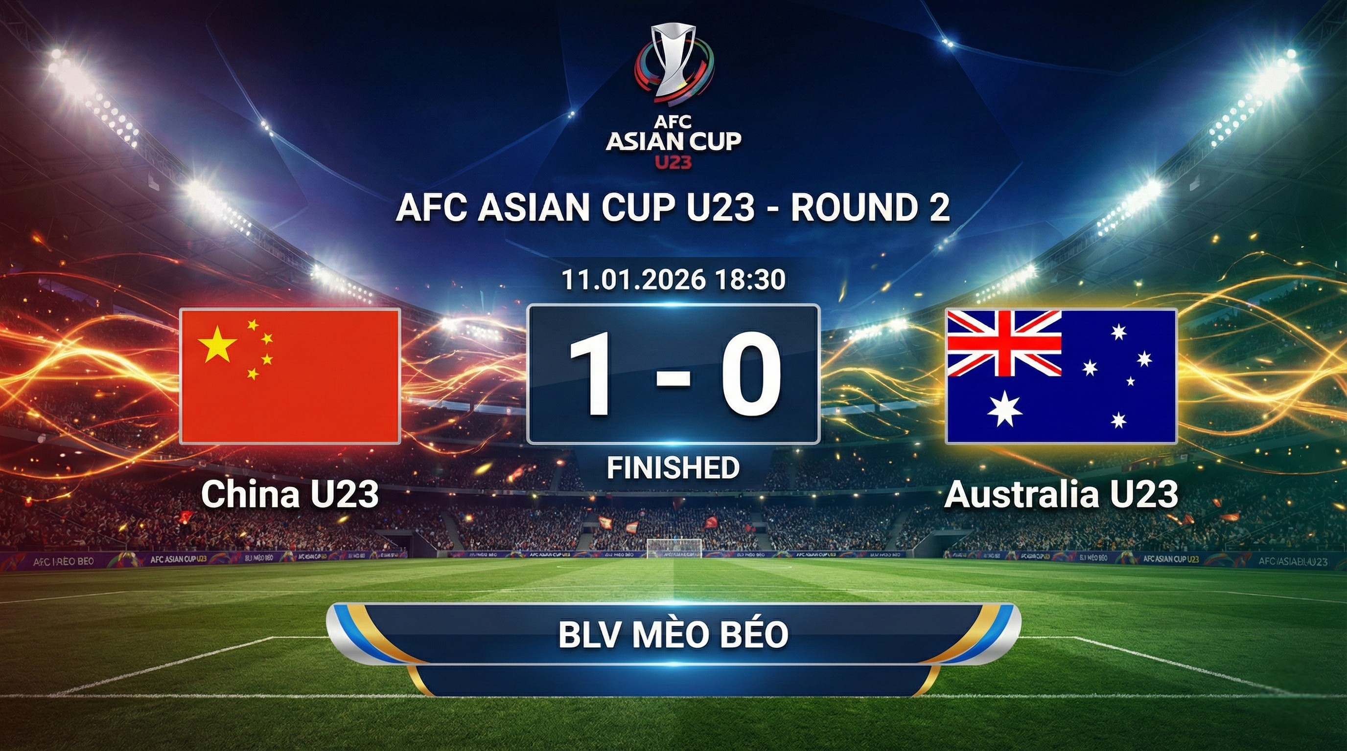 Xem lại FULL: Trung Quốc U23 vs Úc U23 | AFC U23 Asian Cup 2026