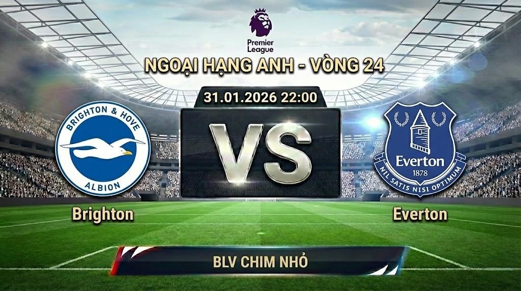 Xem Lại Full Match Brighton vs Everton | 31.01.2026 | Ngoại hạng Anh | BLV Chim Nhỏ