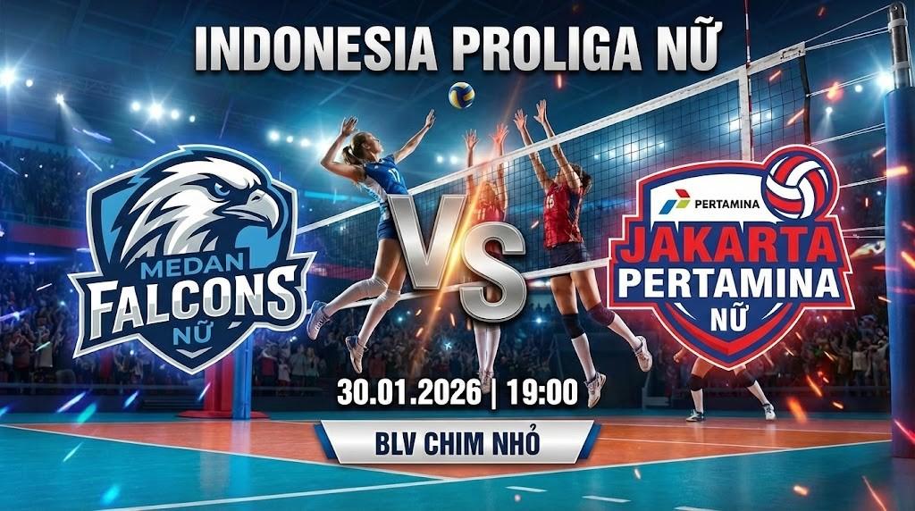 Xem Lại Full Match Medan Falcons Nữ vs Jakarta Pertamina Nữ | 30.01.2026 | Indonesia Proliga Nữ | BLV Chim Nhỏ
