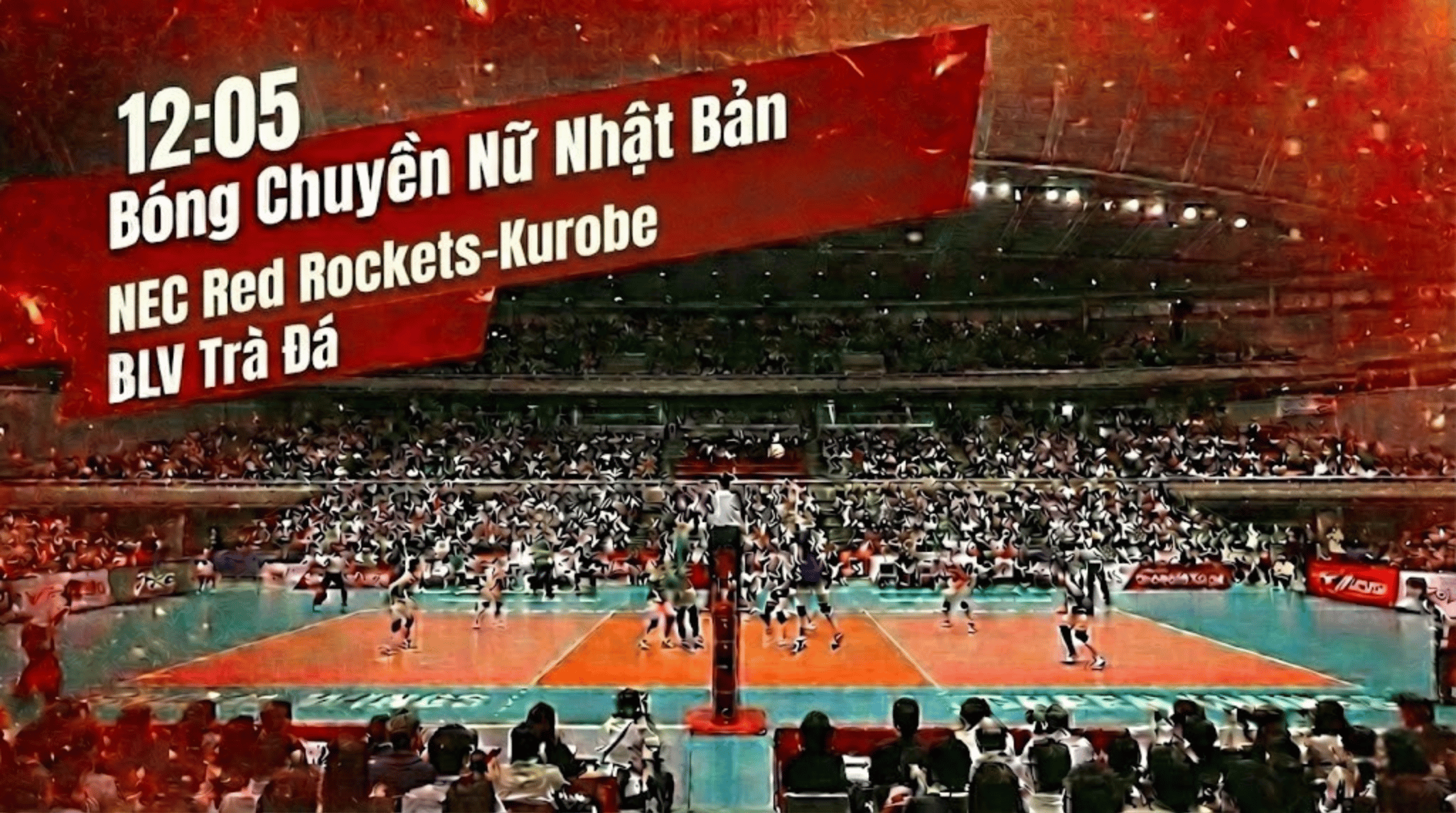 Xem Lại FULL Bóng Chuyền Nữ Nhật Bản: NEC Red Rockets Nữ vs Kurobe Nữ | BLV Trà Đá