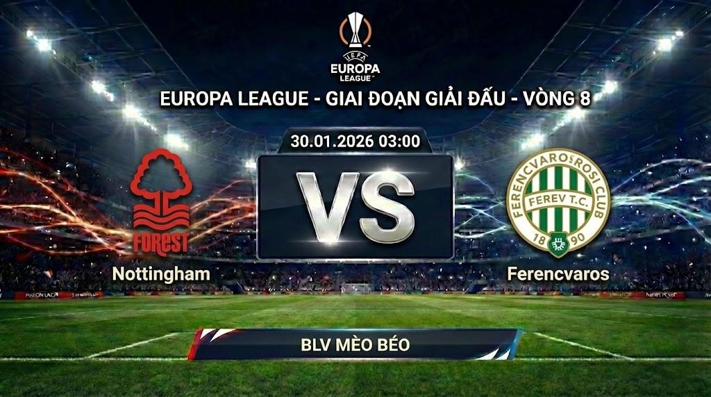 Xem Lại Full Match Nottingham vs Ferencvaros | 30.01.2026 | Europa League | BLV Mèo Béo