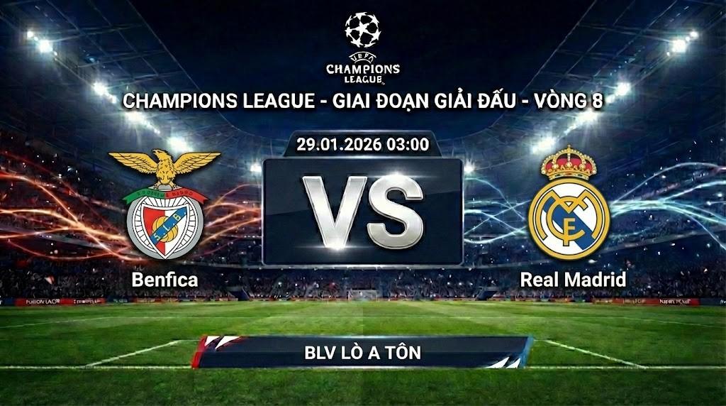 Highlight Benfica vs Real Madrid | 29.01.2026 | Champions League | BLV Lò A Tôn