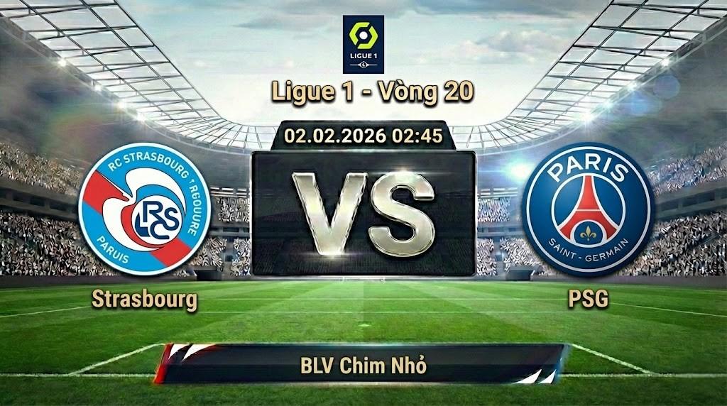 Xem Lại Full Match Strasbourg vs Paris Saint-Germain | 02.02.2026 | Ligue 1 | BLV Chim Nhỏ