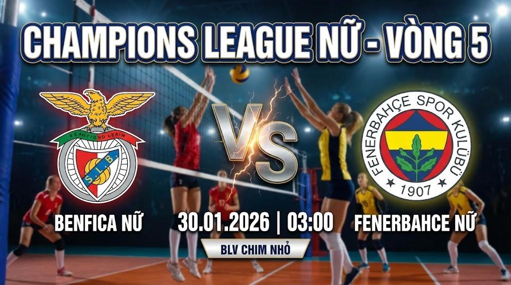 Xem Lại Full Match Benfica Nữ vs Fenerbahce Nữ | 30.01.2026 | Champions League Nữ | BLV Chim Nhỏ