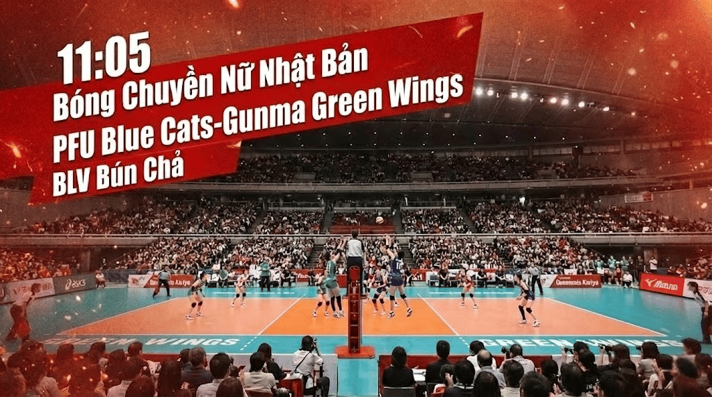 Xem Lại FULL Bóng Chuyền Nữ Nhật Bản: PFU Blue Cats Nữ vs Gunma Green Wings Nữ | BLV Bún Chả