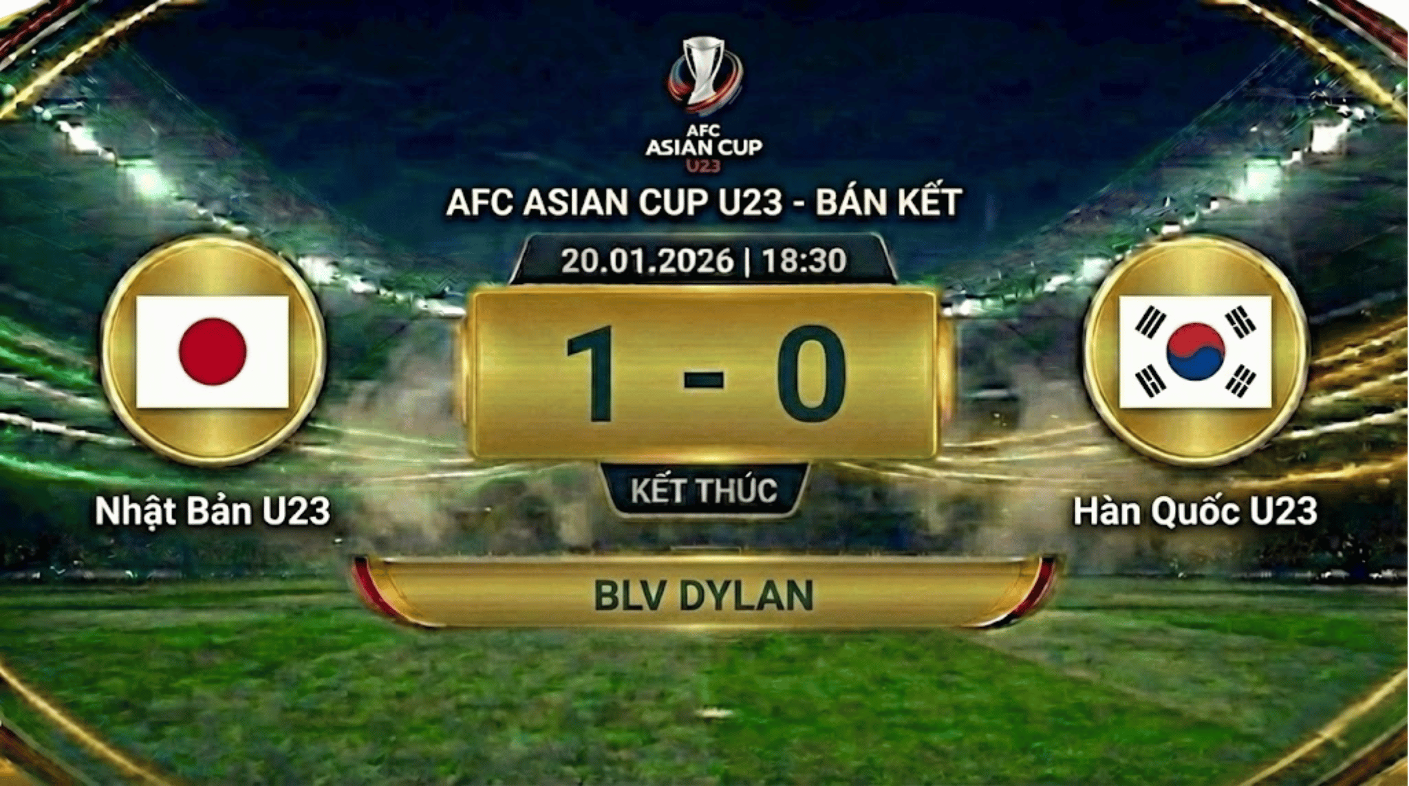 Highlight Bán Kết AFC U23 Asian Cup 2026: Nhật Bản U23 vs Hàn Quốc U23 | BLV Dylan