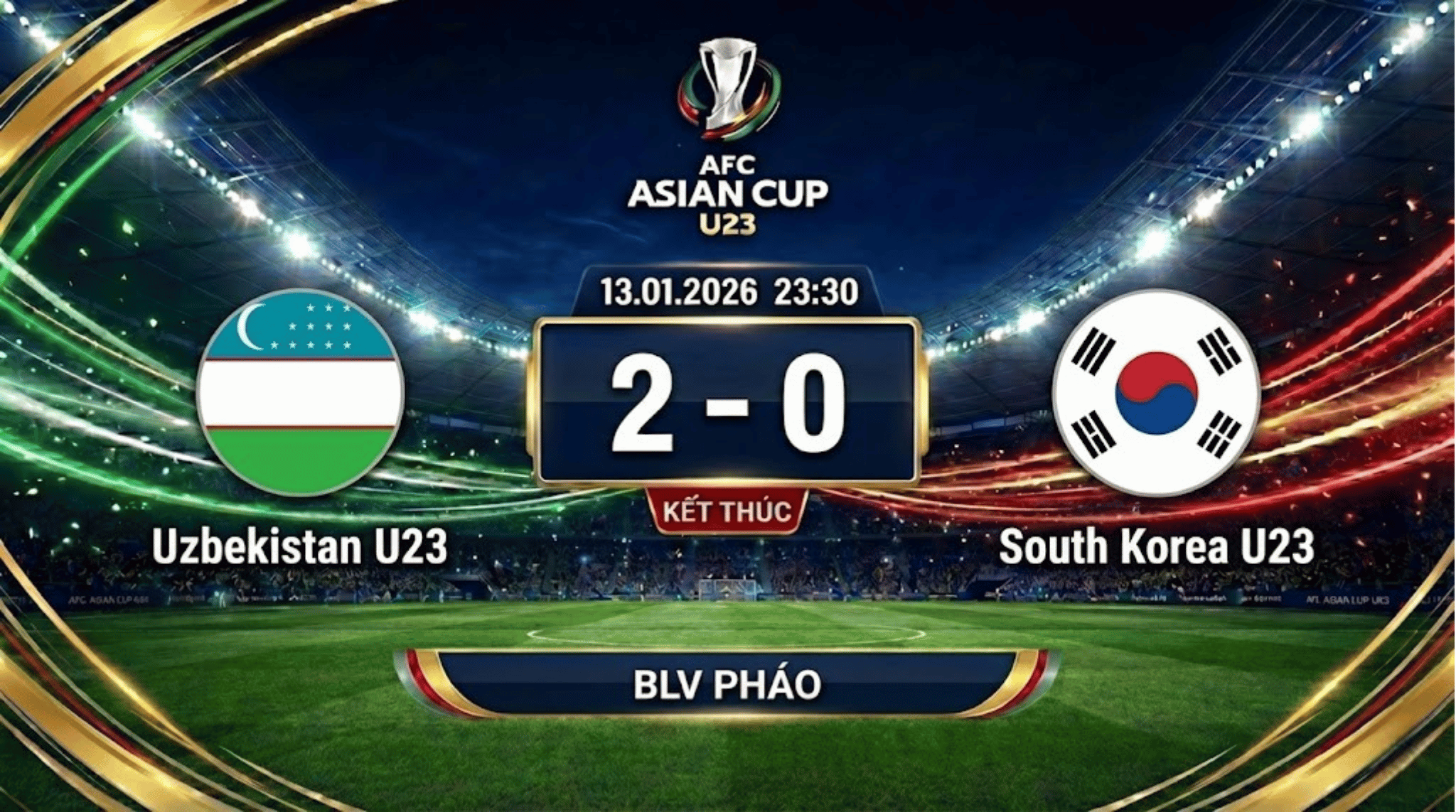 Xem lại FULL AFC U23 Asian Cup 2026: U23 Uzbekistan vs U23 Hàn Quốc | BLV Pháo
