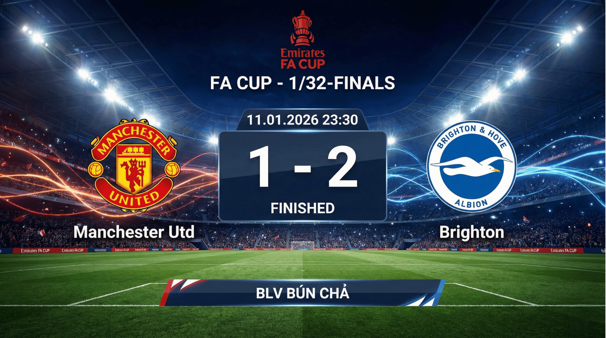 Xem lại FULL: Manchester United vs Brighton | Vòng 3 FA Cup