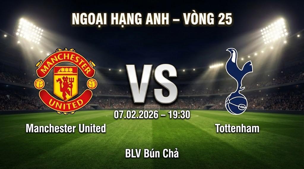 Xem Lại Full Match Manchester United vs Tottenham | 07.02.2026 | Ngoại hạng Anh | BLV Bún Chả