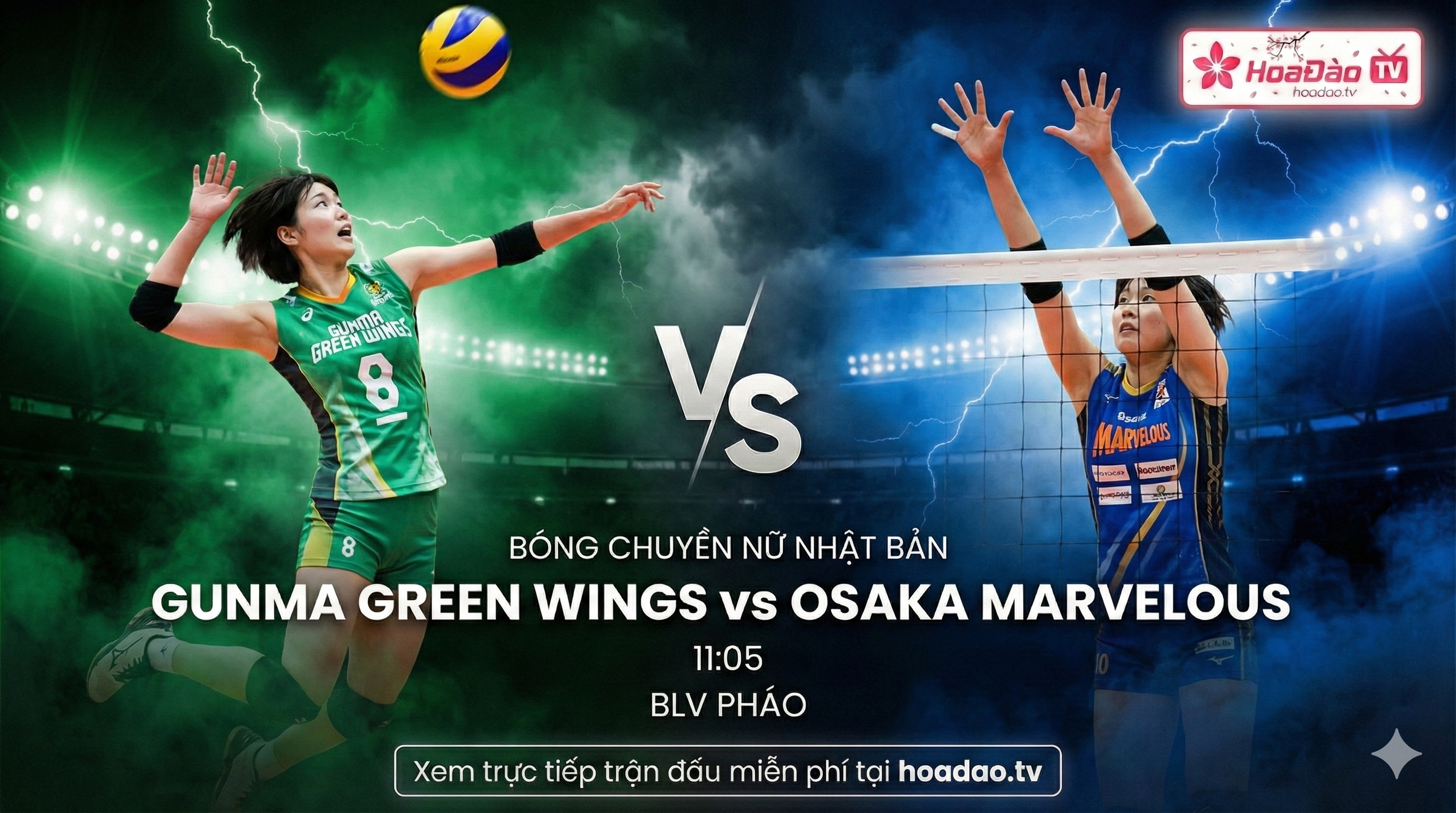 Gunma Green Wings vs Osaka Marvelous 11:05 | BLV Pháo