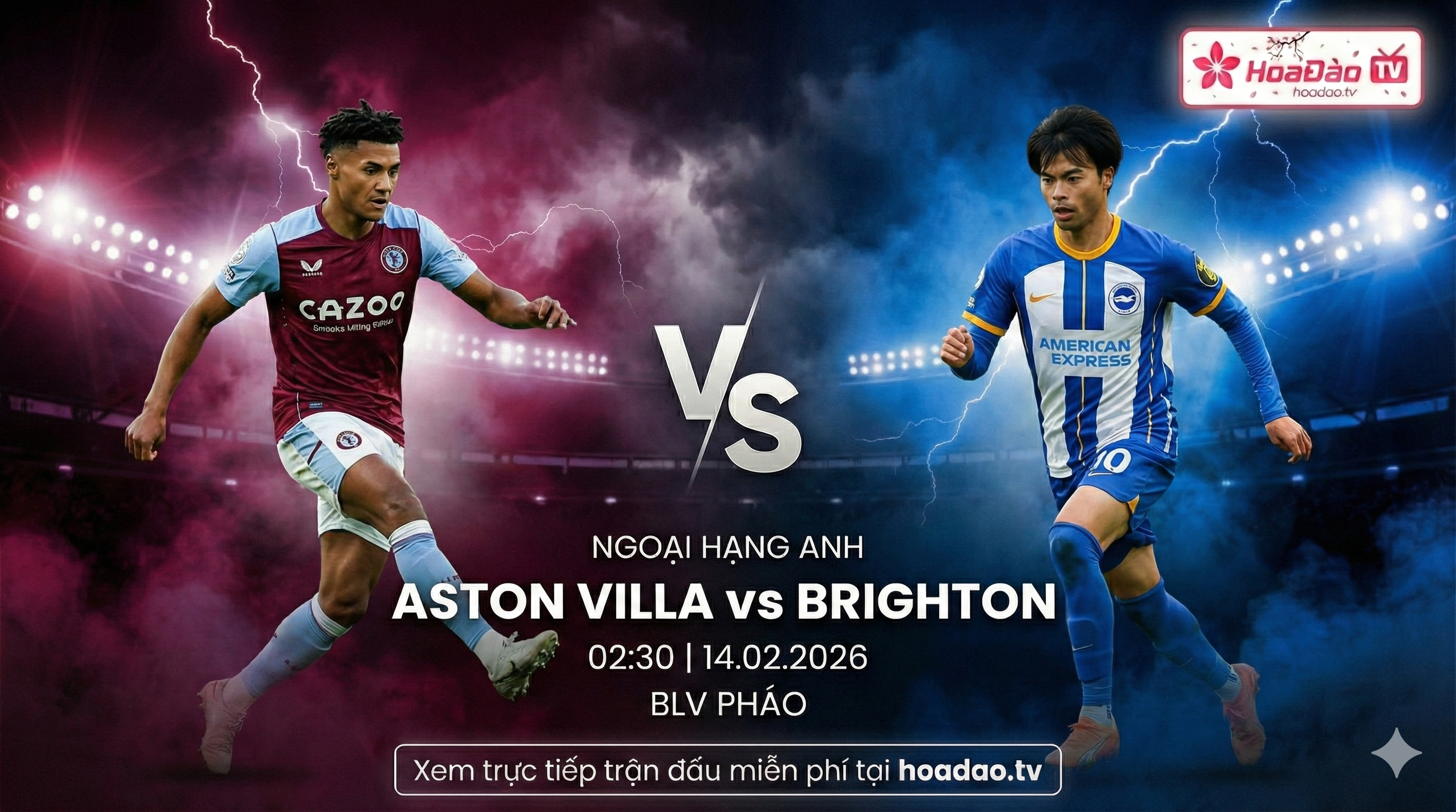 Xem lại Aston Villa vs Brighton 02:30 Ngoại Hạng Anh | BLV Pháo