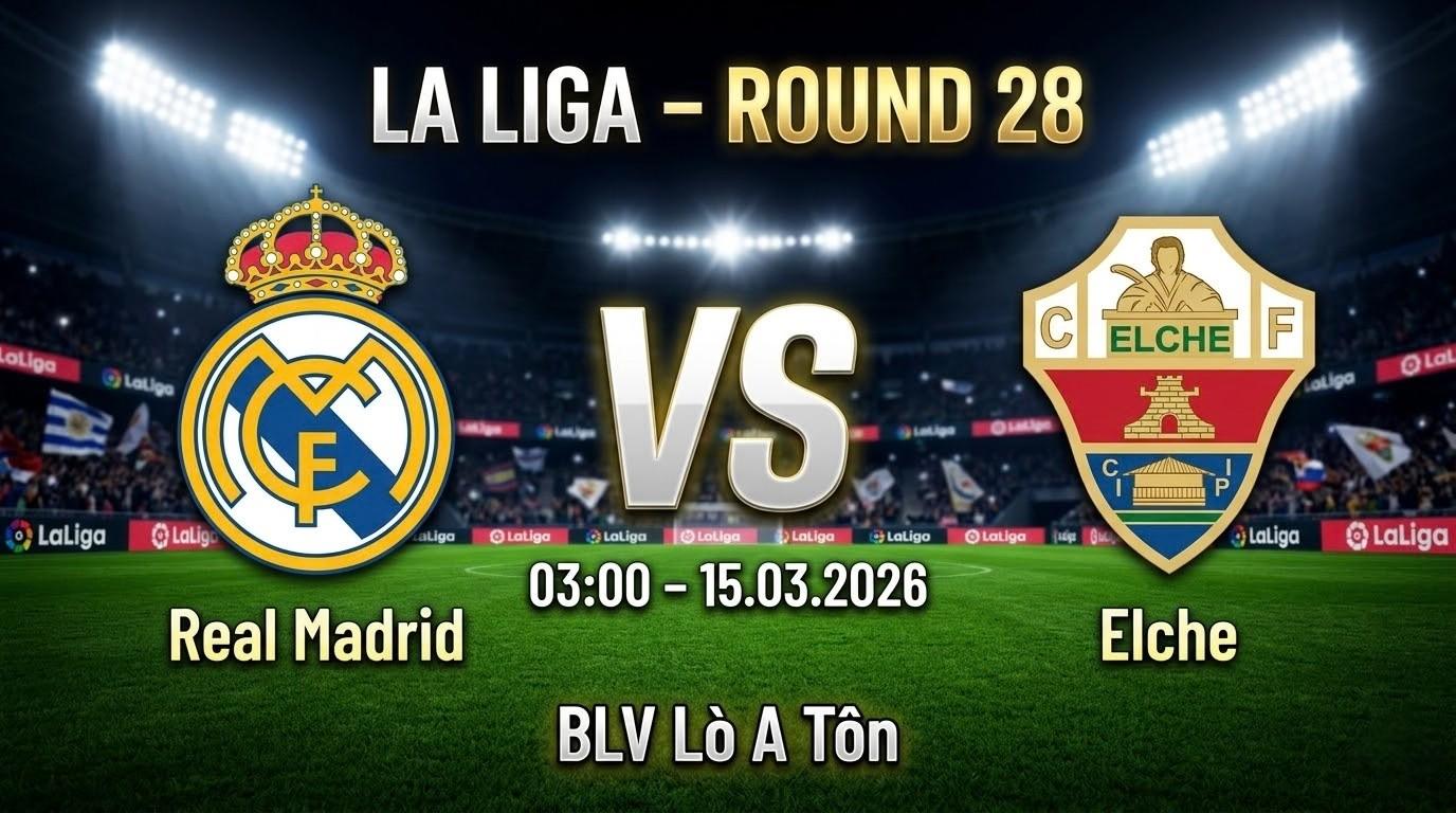 Xem Lại Full Match Real Madrid vs Elche | 15.03.2026 | La Liga | BLV Lò A Tôn