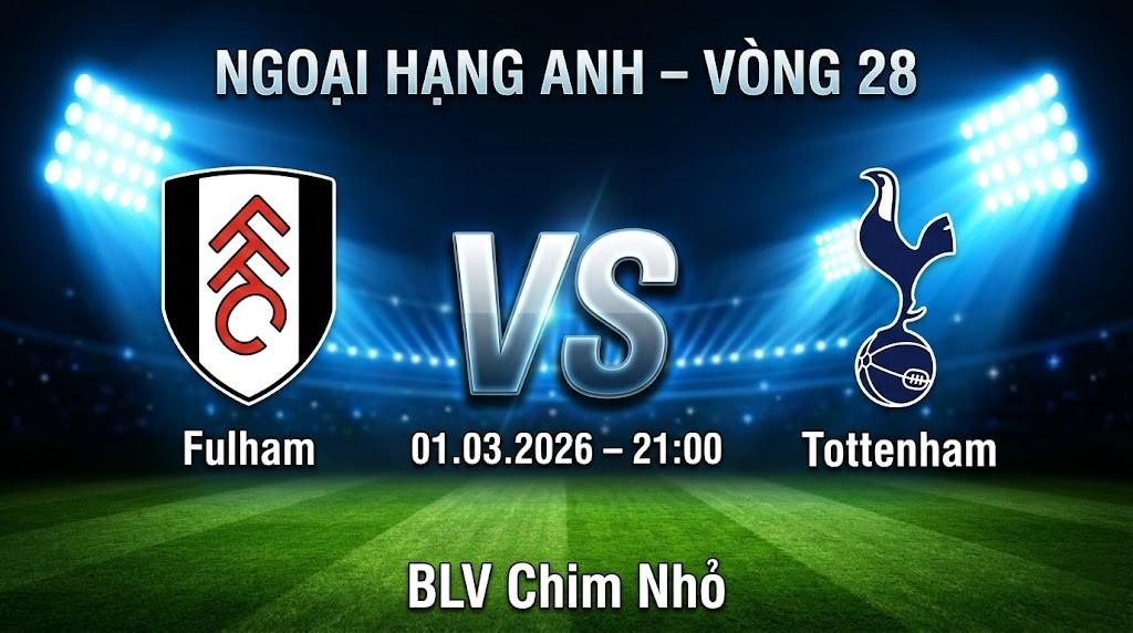Xem Lại Full Match Fulham vs Tottenham | 01.03.2026 | Ngoại hạng Anh | BLV Chim Nhỏ