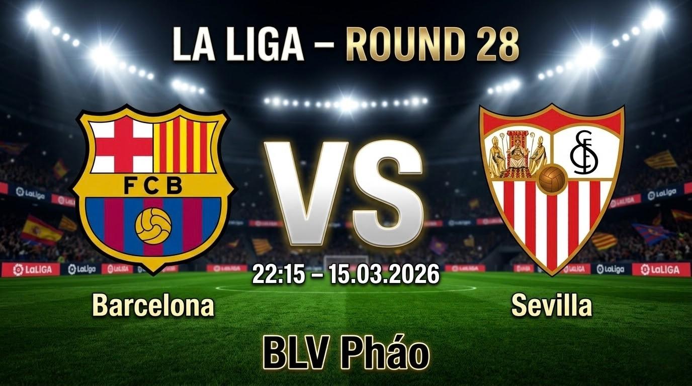 Xem Lại Full Match Barcelona vs Sevilla | 15.03.2026 | La Liga | BLV Pháo