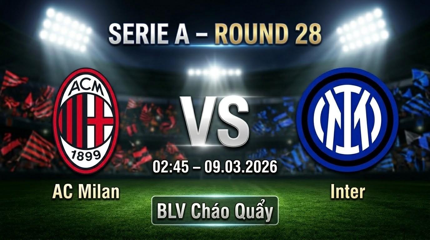 Xem Lại Full Match AC Milan vs Inter | 09.03.2026 | Serie A | BLV Cháo Quẩy