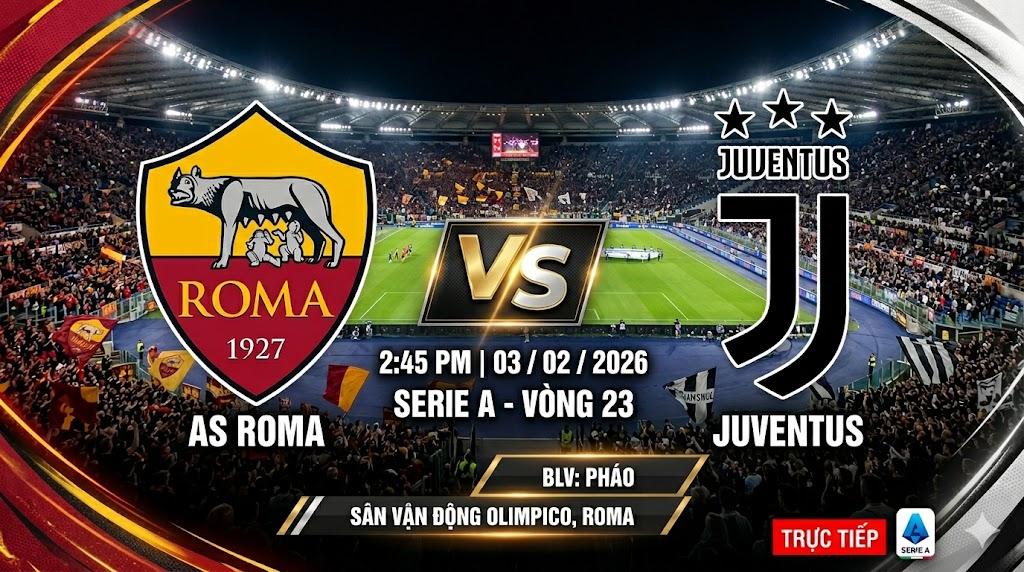 Xem Lại Trận Đấu  Roma vs Juventus vòng 27 | Serie A | BLV Pháo