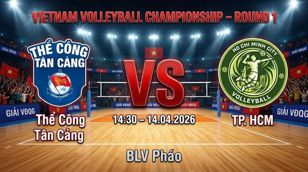 Xem Lại Full Match Thể Công Tân Cảng vs Thành Phố HCM | 14.04.2026 | VĐQG | BLV Pháo