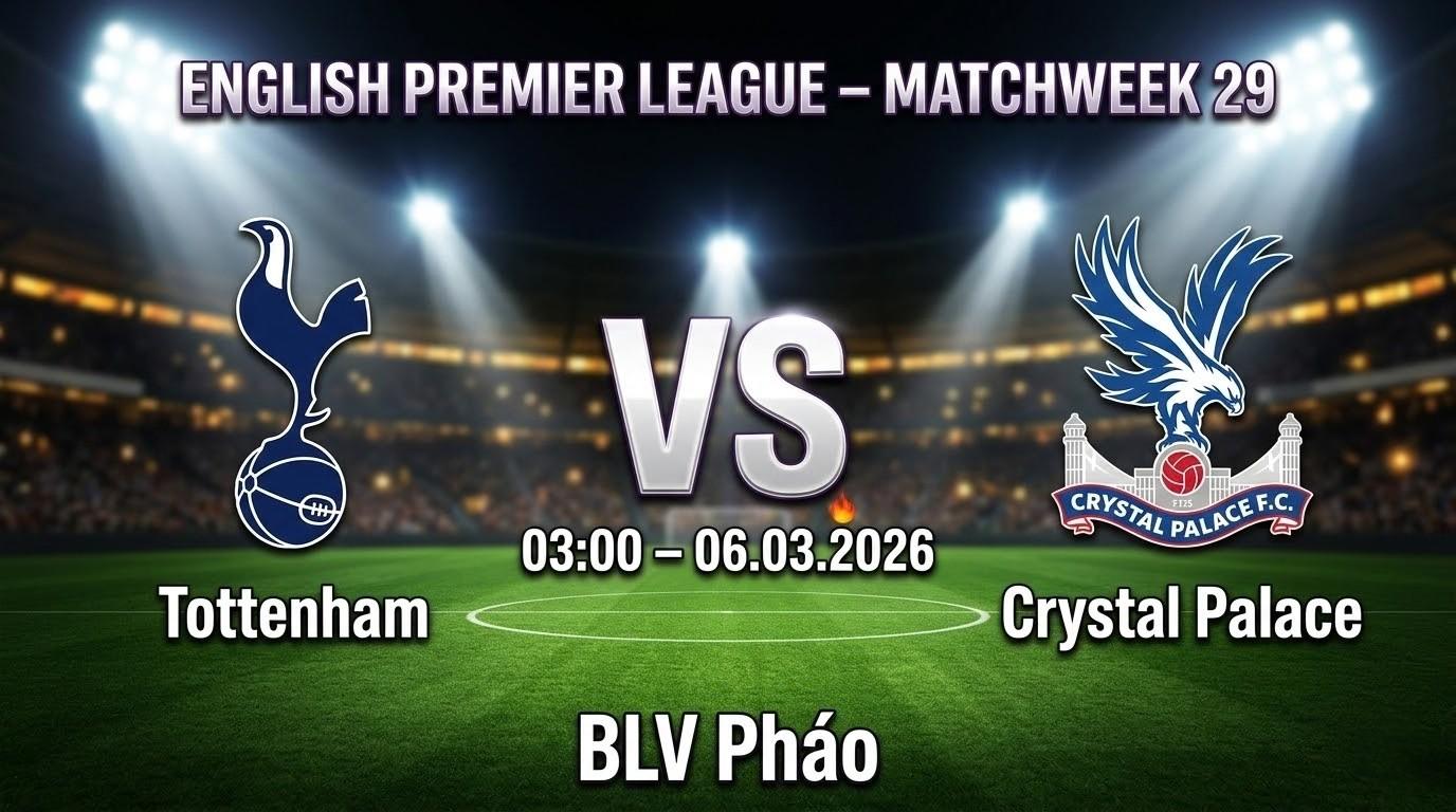 Xem Lại Full Match Tottenham vs Crystal Palace | 06.03.2026 | Ngoại hạng Anh | BLV Pháo