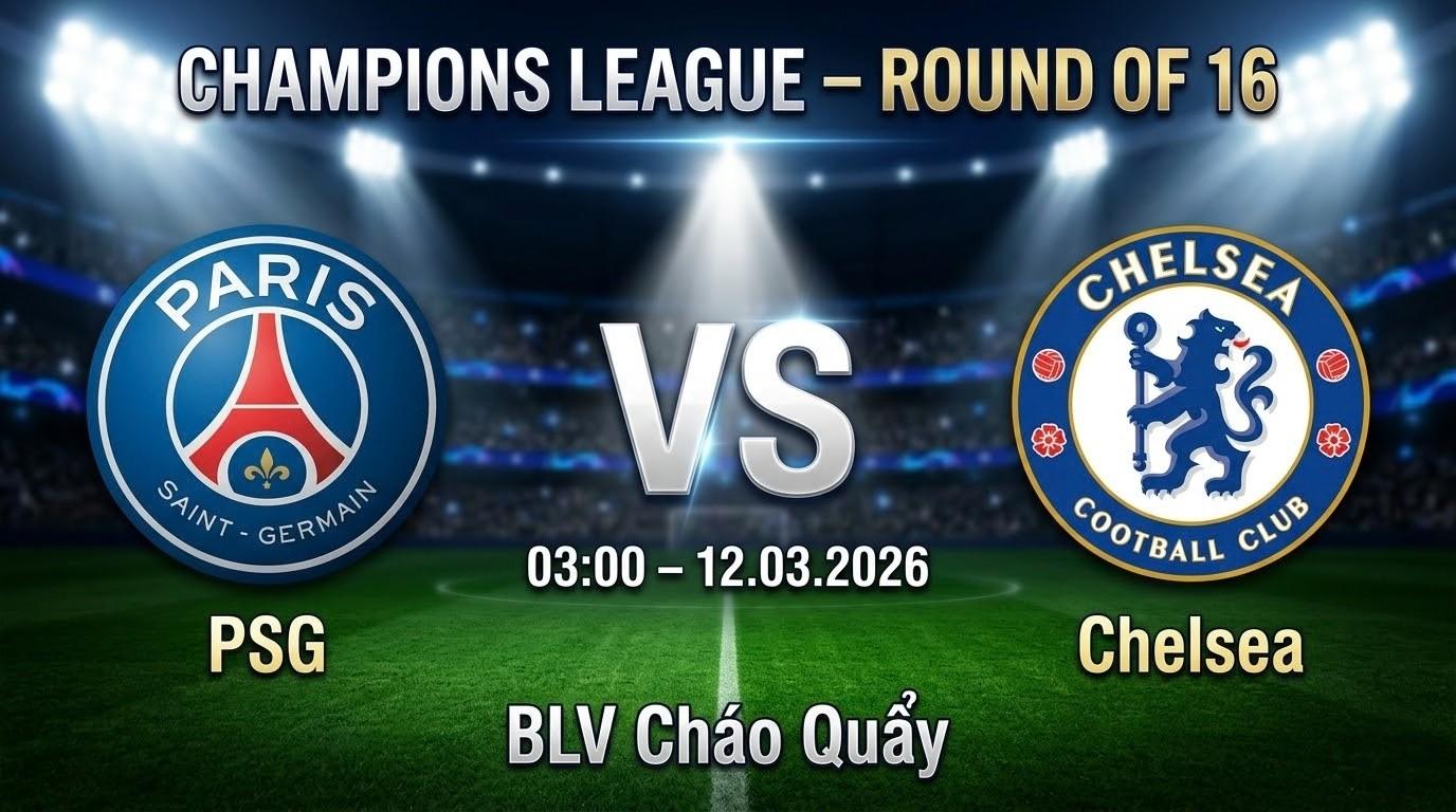 Xem Lại Full Match PSG vs Chelsea | 12.03.2026 | Champions League | BLV Cháo Quẩy