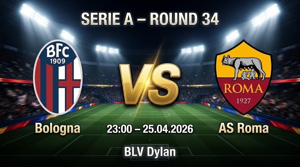 Xem Lại Full Match Bologna vs AS Roma | 25.04.2026 | Serie A | BLV Dylan 
