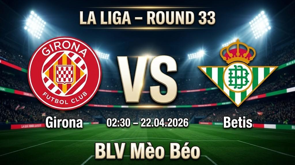 Xem Lại Full Match Girona vs Betis | 22.04.2026 | La Liga | BLV Mèo Béo