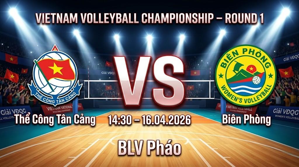 Xem Lại Full Match Thể Công Tân Cảng vs Biên Phòng | 16.04.2026 | VĐQG | BLV Pháo