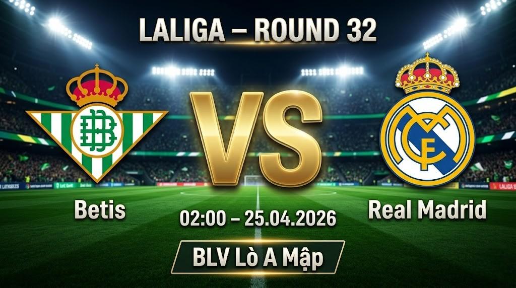 Xem Lại Full Betis vs Real Madrid | 25.04.2026 | La Liga | BLV Lò A Mập