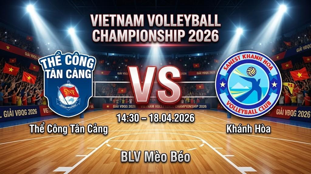 Xem Lại Full Match Thể Công Tân Cảng vs Khánh Hòa | 18.04.2026 | VĐQG | BLV Mèo Béo