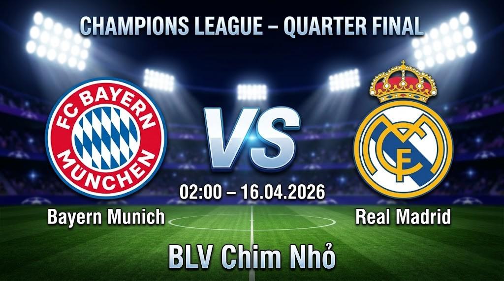 Xem Lại Full Match Bayern Munich vs Real Madrid | 16.04.2026 | Champions League | BLV Chim Nhỏ