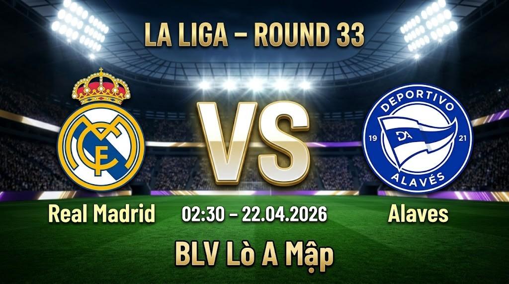 Xem Lại Full Match Real Madrid vs Alaves | 22.04.2026 | La Liga | BLV Lò A Mập
