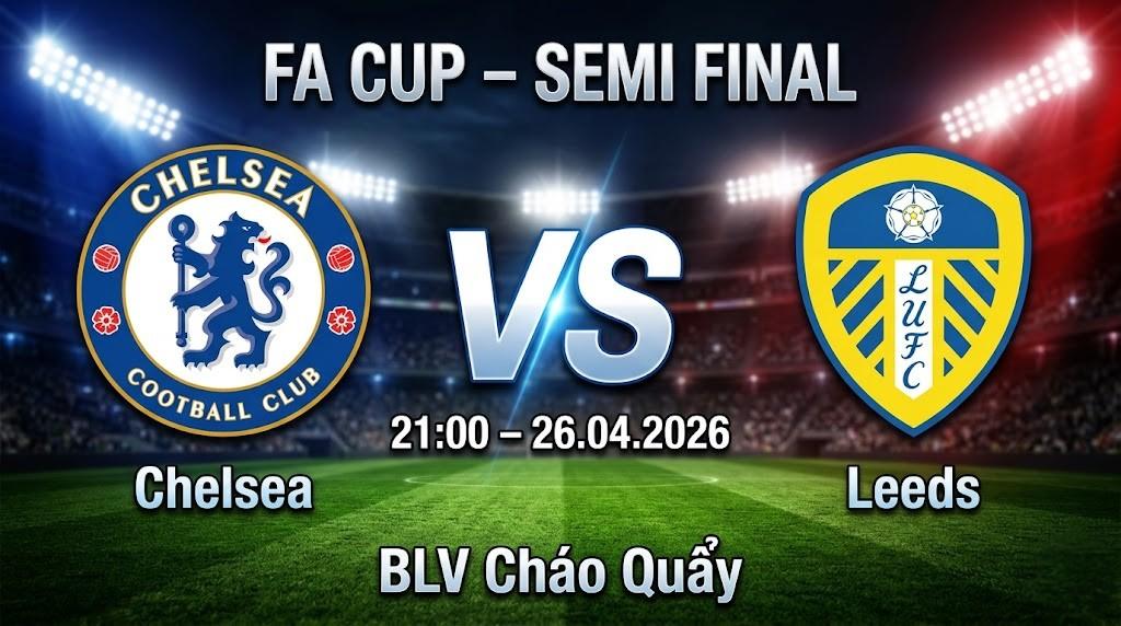 Xem Lại Full Match Chelsea vs Leeds | 26.04.2026 | FA Cup | BLV Cháo Quẩy