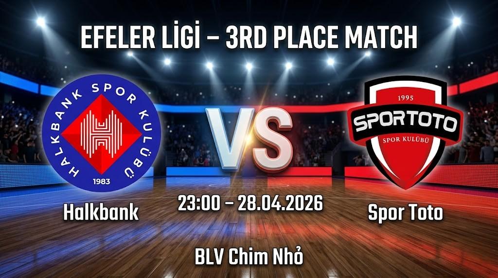 Xem Lại Full Match Halkbank VC vs Spor Toto | 28.04.2026 | Efeler Ligi | BLV Chim Nhỏ