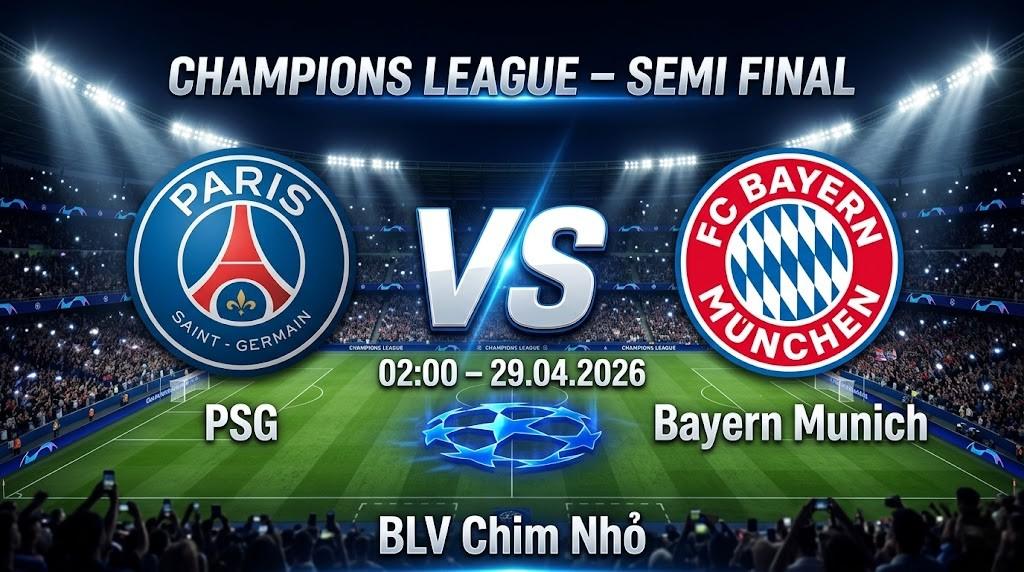 Xem Lại Full Match PSG vs Bayern Munich | 29.04.2026 | Champions League | BLV Chim Nhỏ