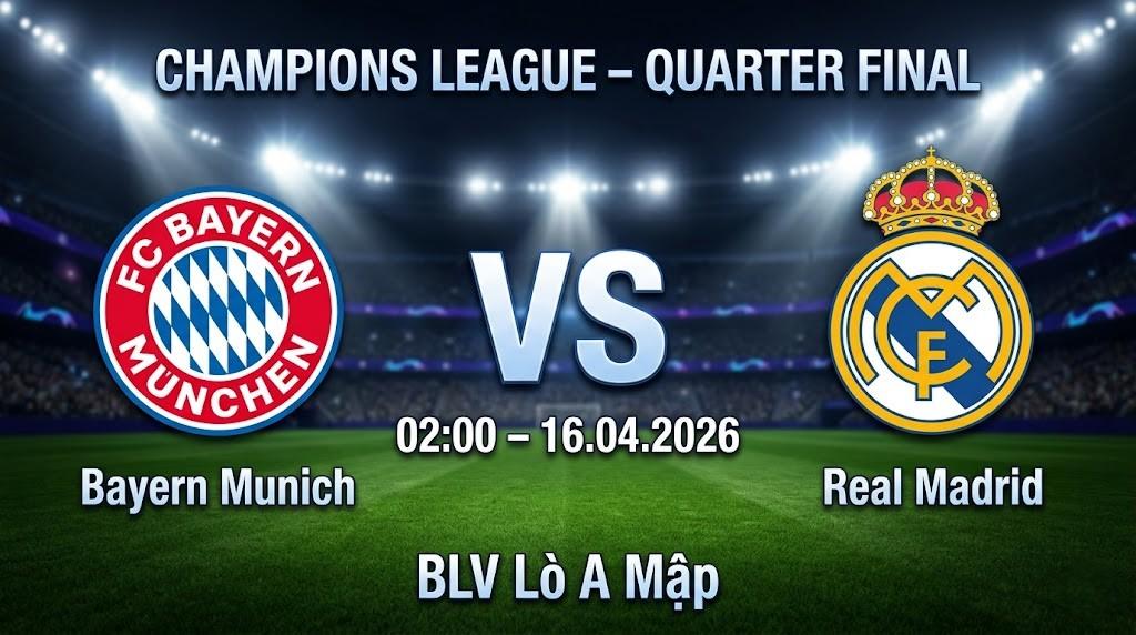 Xem Lại Full Match Bayern Munich vs Real Madrid | 16.04.2026 | Champions League | BLV Lò A Mập