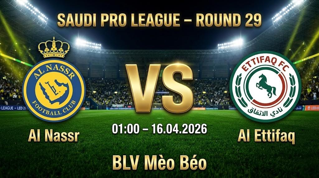 Xem Lại Full Match Al Nassr vs Al Ettifaq | 16.04.2026 | Saudi Professional League | BLV Mèo Béo
