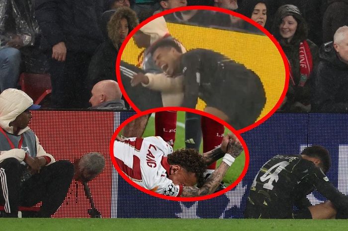 Anfield lại gây lo ngại an toàn sau chấn thương của Doue