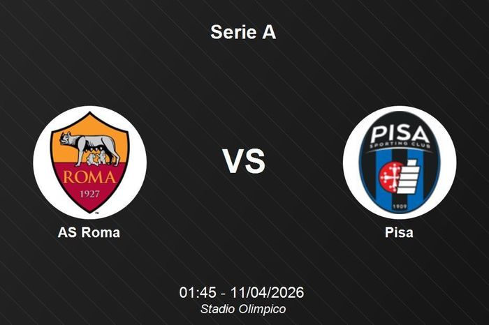 Nhận định AS Roma vs Pisa - Serie A: Cơ hội tích lũy điểm số của đội chủ nhà