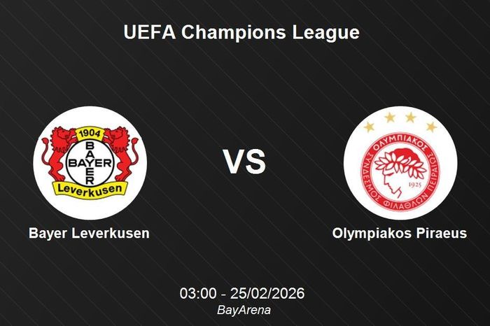 Nhận định Bayer Leverkusen vs Olympiakos Piraeus - UEFA Champions League
