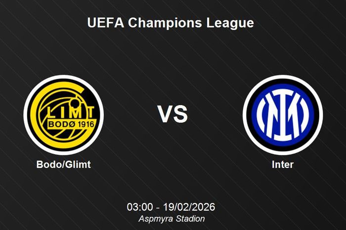 Nhận định Bodo/Glimt vs Inter - UEFA Champions League 03:00 ngày 19/2