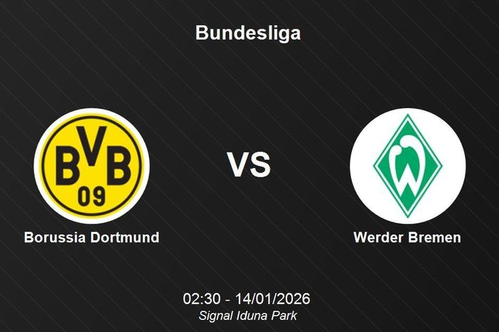 Nhận định Borussia Dortmund vs Werder Bremen - Bundesliga: Sức mạnh tại Signal Iduna Park