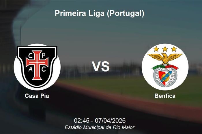 Nhận định Casa Pia vs Benfica - Primeira Liga: Thách thức lớn cho chủ nhà