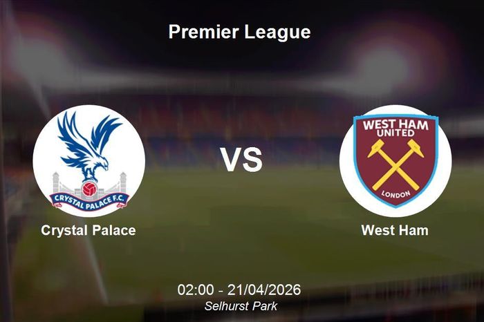Nhận định Crystal Palace vs West Ham - Premier League: Thử thách tại Selhurst Park