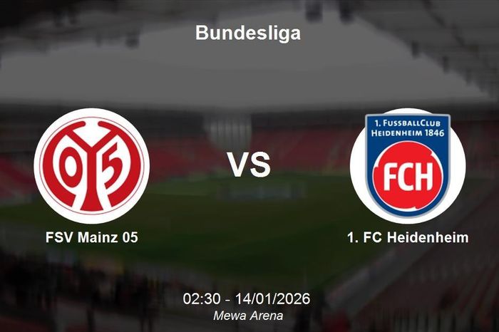 Nhận định FSV Mainz 05 vs 1. FC Heidenheim - Bundesliga: Cuộc chiến thoát hiểm tại Mewa Arena