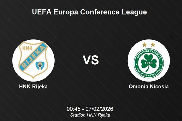 Nhận định HNK Rijeka vs Omonia Nicosia - UEFA Europa Conference League