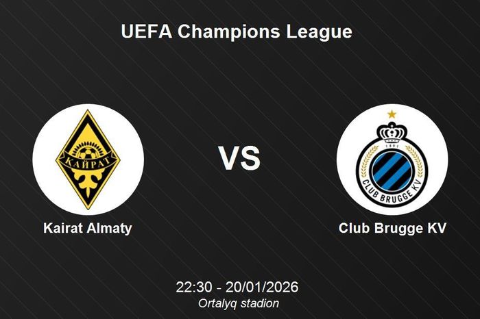 Nhận định Kairat Almaty vs Club Brugge KV - UEFA Champions League: Tìm kiếm điểm số quý giá