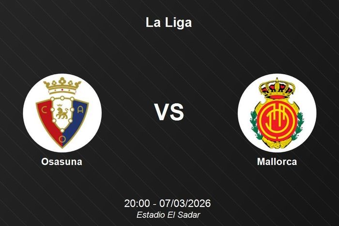 Nhận định Osasuna vs Mallorca - La Liga: Điểm tựa El Sadar và bài toán trụ hạng