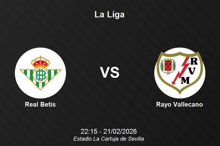 Nhận định Real Betis vs Rayo Vallecano - La Liga: Cơ hội bám đuổi nhóm dự Champions League