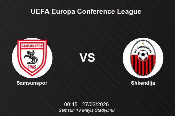 Nhận định Samsunspor vs Shkendija - UEFA Europa Conference League