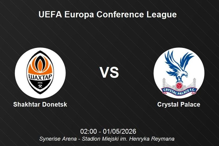 Nhận định Shakhtar Donetsk vs Crystal Palace - UEFA Europa Conference League ngày 1/5